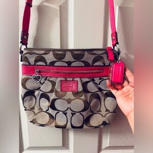 Coach Crossbody Bag - Brown and Pink